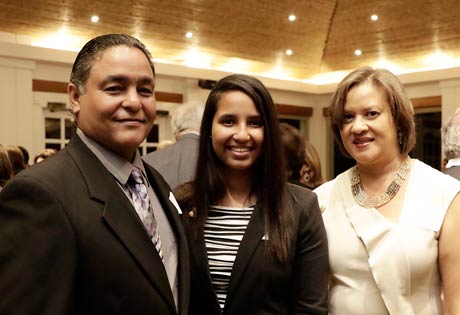 Chantal Newallo with her parents, Cheryl Leacock Newallo and Hayden Newallo, are from Trinidad and Tobago.